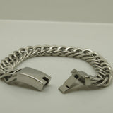 Men's Stainless Steel Link Chain Bracelet - 1.35cm Width