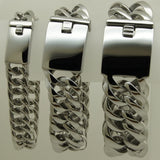 Men's Stainless Steel Link Chain Bracelet - 1.35cm Width