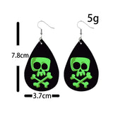 Halloween Luminous Earrings Fluorescent Prop for Girls Ghost Witch Pumpkin Party