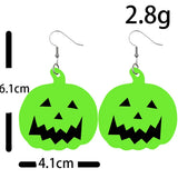 Halloween Luminous Earrings Fluorescent Prop for Girls Ghost Witch Pumpkin Party