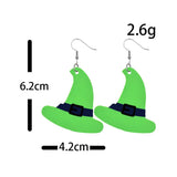 Halloween Luminous Earrings Fluorescent Prop for Girls Ghost Witch Pumpkin Party