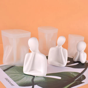 3D Cheek Support Family Silicone Mold for DIY Candle Making Resin Crafts