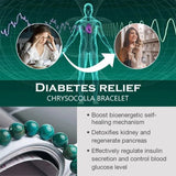 Chrysocolla Malachite Bracelets Natural Stone Beads Round Shape Diabetes Relief