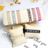 1.3cm Hand Embroidered Wrist Band Tassel Bracelet Women Jewelry