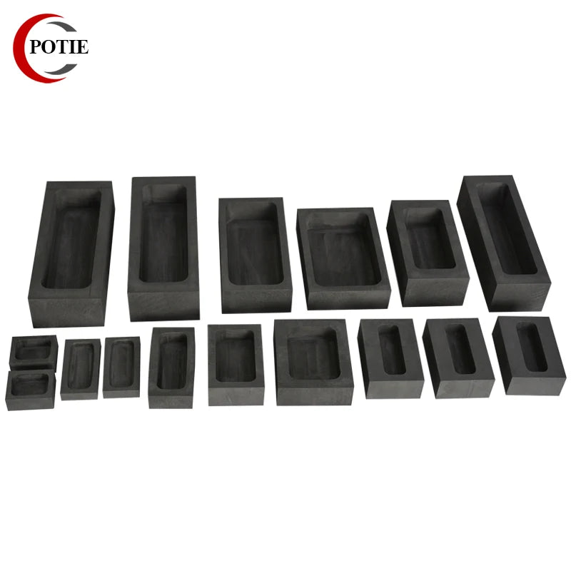 1-3kg High Purity Graphite Ingot Bar for Silver Copper Casting