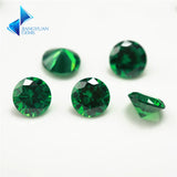 1~3mm 5A Round Cut CZ Stone Brilliant Green Cubic Zirconia Synthetic Gems