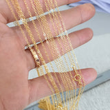 1.3mm Flat Chain 14KGF Filled Chain Stamp