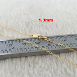 1.3mm Flat Chain 14KGF Filled Chain Stamp