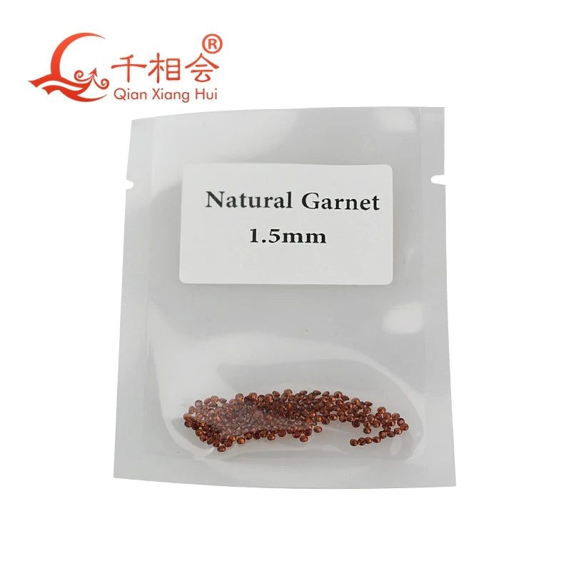 Natural Mozambique Garnet Stone 1-3mm Round Shape DIY Jewelry Loose Gemstone