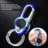 Car Keychain Stainless Steel Buckle Double Ring Auto Key Chain Keyring