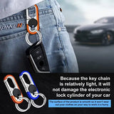 Car Keychain Stainless Steel Buckle Double Ring Auto Key Chain Keyring