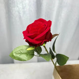 Velvet Rose Flower Ring Box Romantic Red Rose Jewelry Display Holder