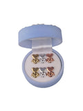 Double Love Heart Stud Earring Lifters - Adjustable Ear Lobe Support