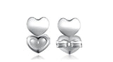 Double Love Heart Stud Earring Lifters - Adjustable Ear Lobe Support