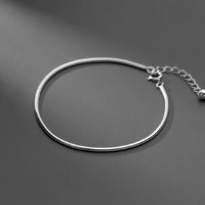 Real 925 Sterling Silver Snakebone Wrist chain Bracelet Anklet C-S3855
