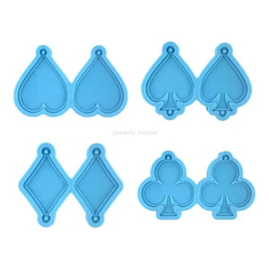 Playing Card Earring Pendant Resin Molds for DIY Jewelry Making