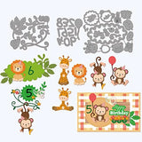 Animal Theme Die Cutting Giraffe Monkey Lion Metal Template for Card Making