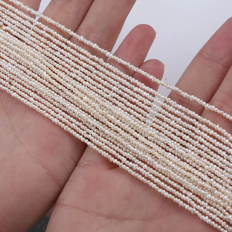 1.5-1.8mm Small Potato Pearl Beads Natural Freshwater Pearl Strand