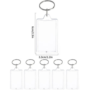 DIY Acrylic Insert Keychains Blank Custom Photos Keyring Holder