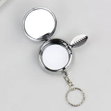Round Ashtray Keychain Mini Cigarette Metal Pocket Smoke Ash Tray