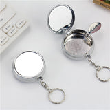 Round Ashtray Keychain Mini Cigarette Metal Pocket Smoke Ash Tray