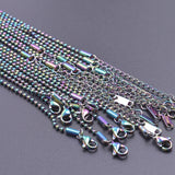 Stainless Steel Chains 40+5cm Rainbow Necklace Choker