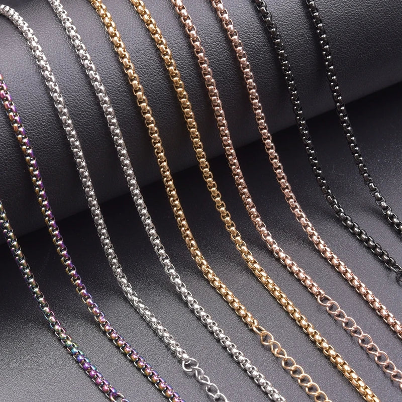 Popcorn Chain Necklaces Stainless Steel Jewelry On The Neck Collar