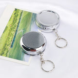 Metal Pill Box Keychain Case Portable Organizer DIY Jewelry Finding