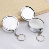 Metal Pill Box Keychain Case Portable Organizer DIY Jewelry Finding
