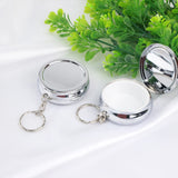 Metal Pill Box Keychain Case Portable Organizer DIY Jewelry Finding