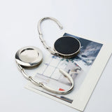 10pcs Portable Folding Purse Hook Crystal Handbag Holder 30mm Blank DIY Crafts