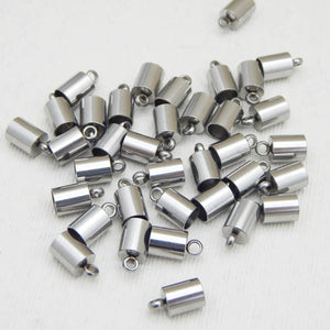 Stainless Steel Tassel Cord End Caps for DIY Jewelry Making