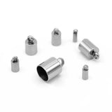Stainless Steel Tassel Cord End Caps for DIY Jewelry Making