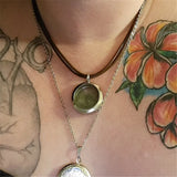 Libyan Desert Glass Moldavite Chips Necklace - Rough Meteorite Crystal