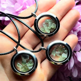 Libyan Desert Glass Moldavite Chips Necklace - Rough Meteorite Crystal