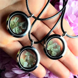 Libyan Desert Glass Moldavite Chips Necklace - Rough Meteorite Crystal