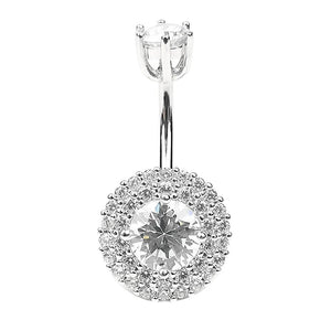 925 Sterling Silver Zircon Navel Piercing Belly Button Rings - Body Decorations