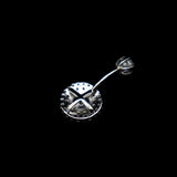 925 Sterling Silver Zircon Navel Piercing Belly Button Rings - Body Decorations
