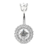 925 Sterling Silver Zircon Navel Piercing Belly Button Rings - Body Decorations
