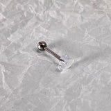 5 PCS Stainless Steel 14G Tongue Rings Barbell Glowe Tongue Barbell Jewelry