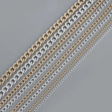 1-5m Rhodium/Gold/Aluminum Necklace Chains Bulk DIY Jewelry Making Materials