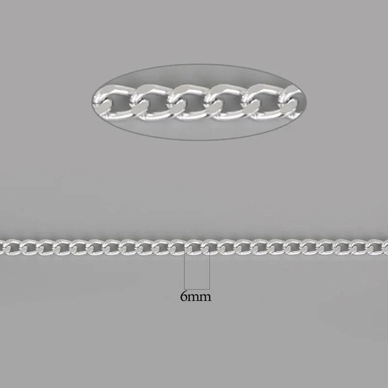 1-5m Rhodium/Gold/Aluminum Necklace Chains Bulk DIY Jewelry Making Materials