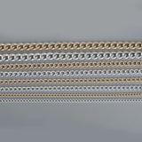 1-5m Rhodium/Gold/Aluminum Necklace Chains Bulk DIY Jewelry Making Materials