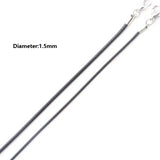 1.5 mm/2mm Leather Cord Wax Rope Chain Necklace DIY Jewelry Accessories