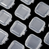 Mini Storage Box Transparent Square Plastic Box for Earrings Jewelry Packaging