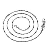 Real S925 Pure Silver Vajra Buckle Bamboo Necklace Men Women