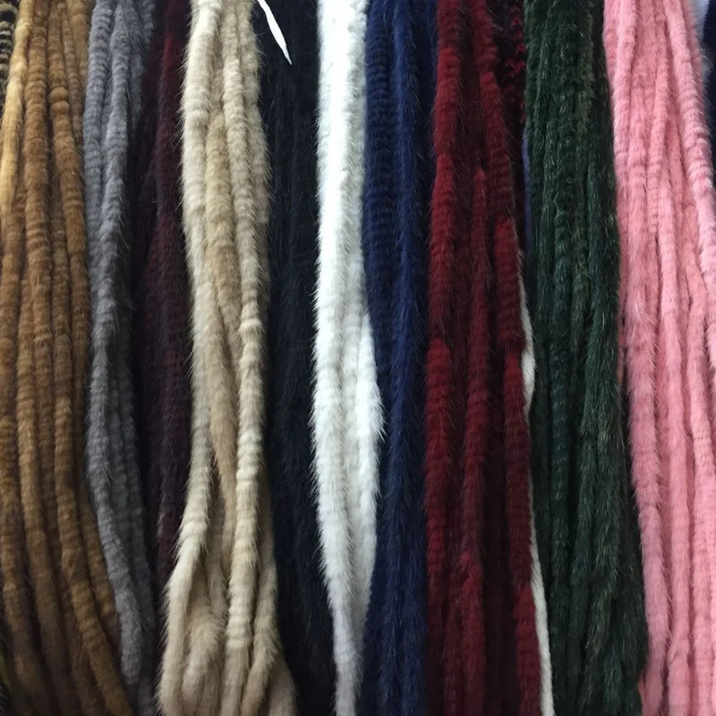 1.5MM/W 2Pcs=2Yards 100% Real Mink Hair Strings Jewerly Ropes