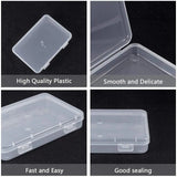 Rectangle Clear Plastic Jewelry Storage Case - Necklace Earrings Container