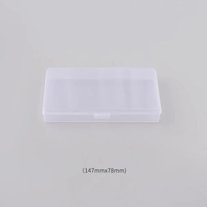 Rectangle Clear Plastic Jewelry Storage Case - Necklace Earrings Container