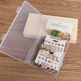 Rectangle Clear Plastic Jewelry Storage Case - Necklace Earrings Container
